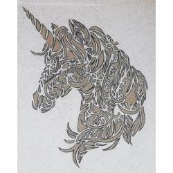 TABLEAU DE SABLE LA LICORNE DORE