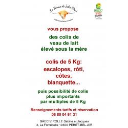 Colis veau de lait