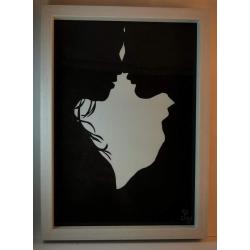 TABLEAU COUPLE EN NOIR T BLANC