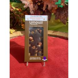 Tablette de Chocolat Noir 99% Abricot-Noisette Limouzi 100g