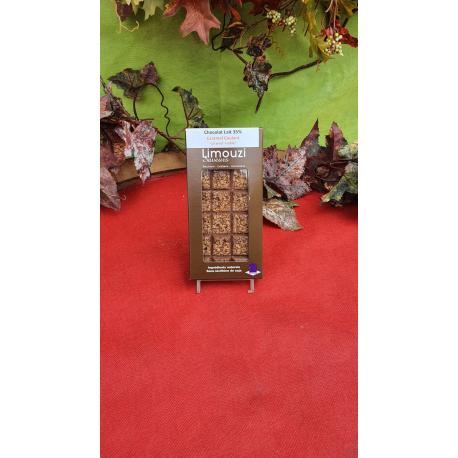 Tablette Chocolat Lait 35 % Caramel Coulant Limouzi 100 g